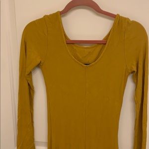 Mustard colored maxi dress